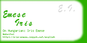 emese iris business card